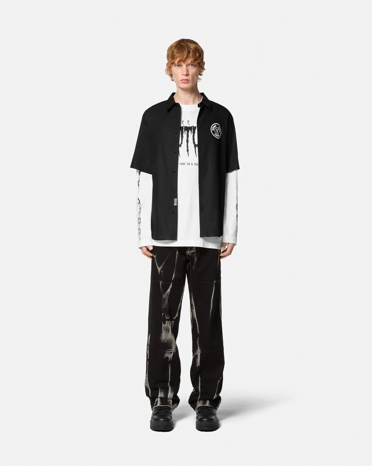 Chain V-Emblem Regular-Fit Shirt - 2
