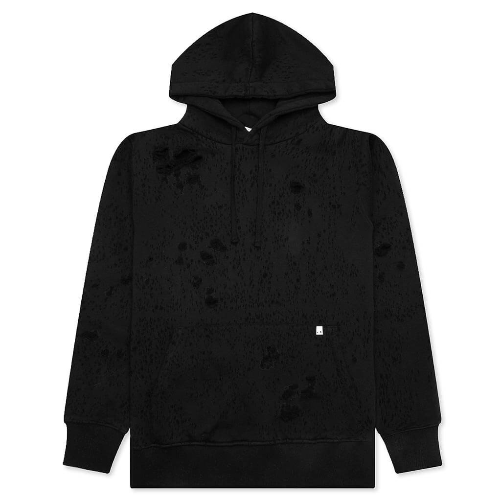 DESTROYED LIGHTER CAP HOODIE - BLACK - 1