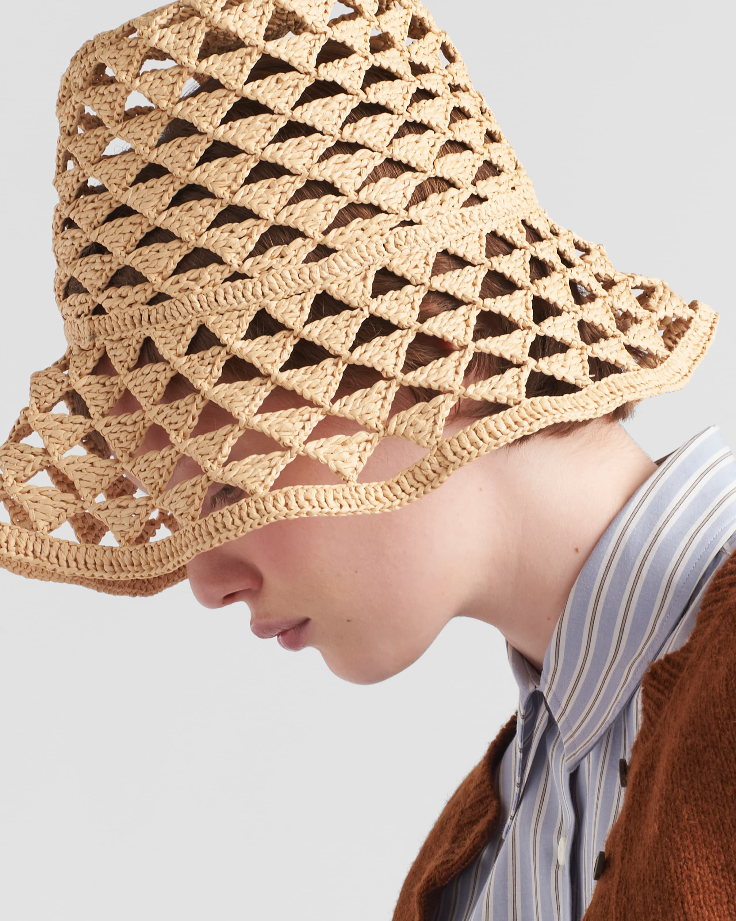 Woven fabric hat - 2