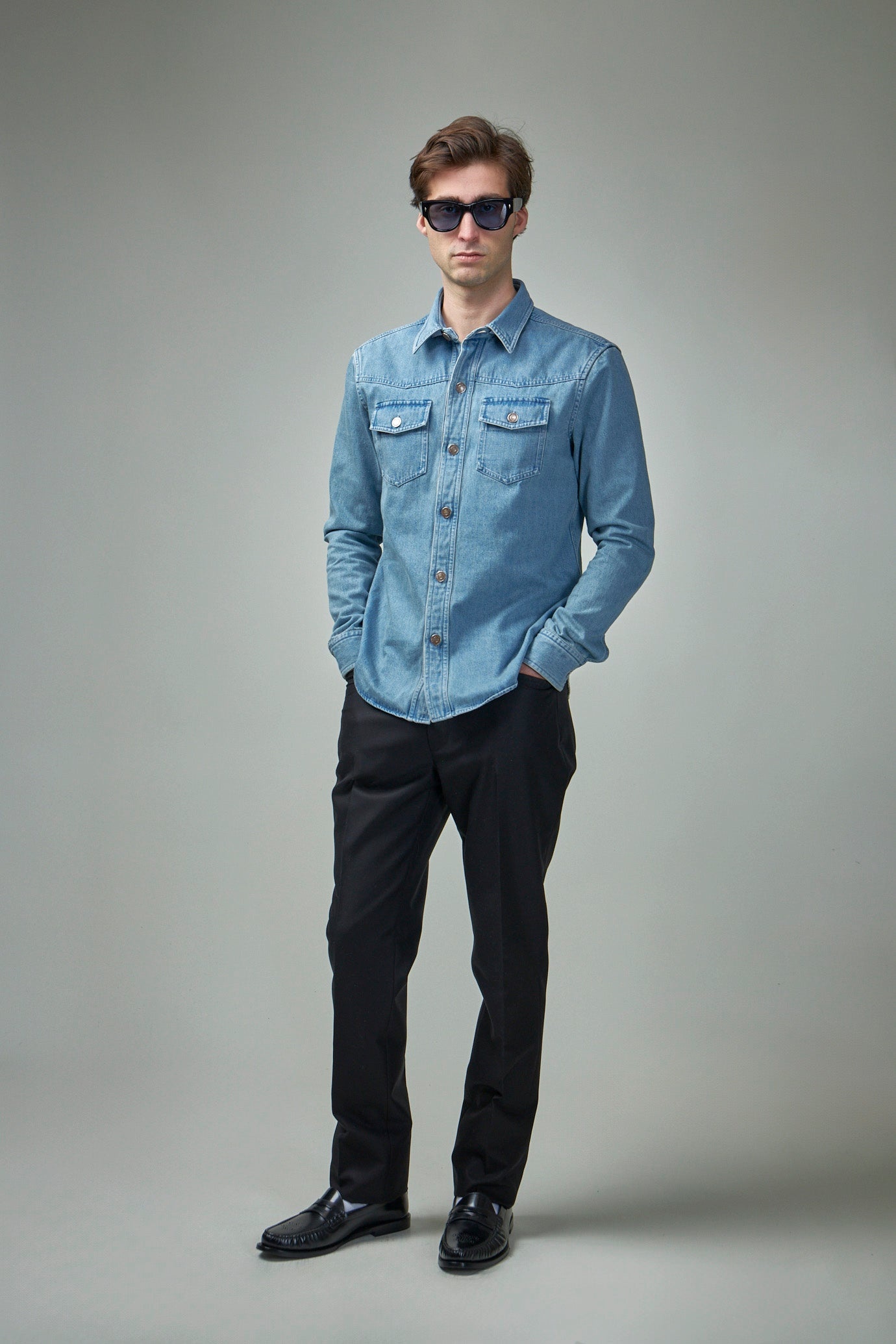 Washed Denim Outershirt - 2