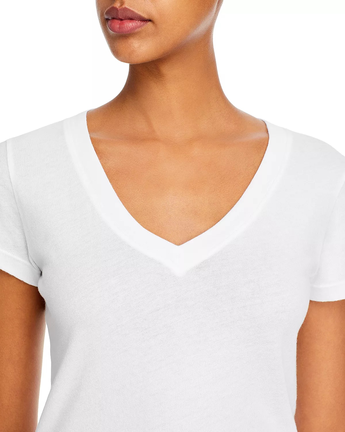 Becca Cotton V-Neck Tee - 4
