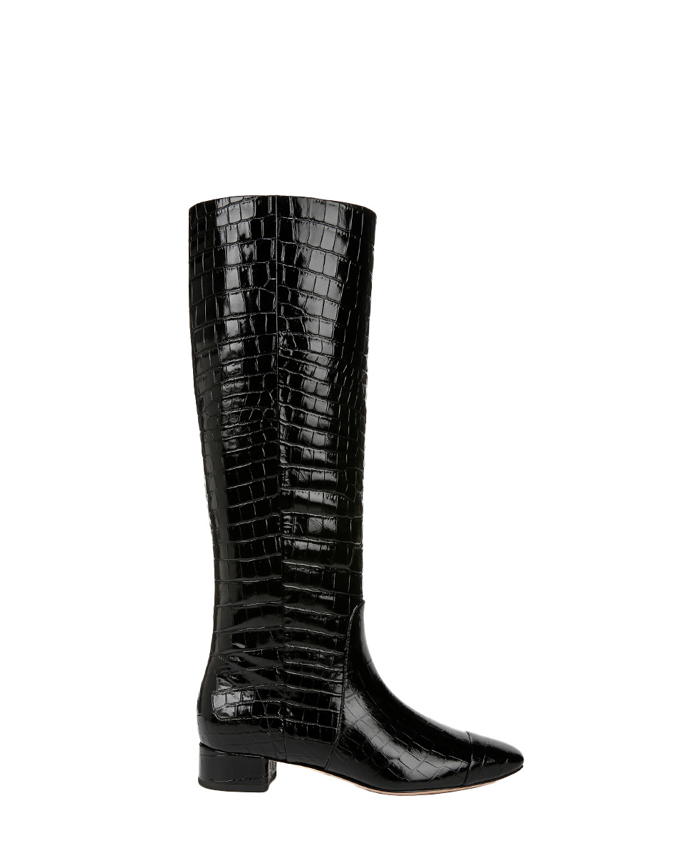 CECILE CROC-EMBOSSED TALL BOOT - 5
