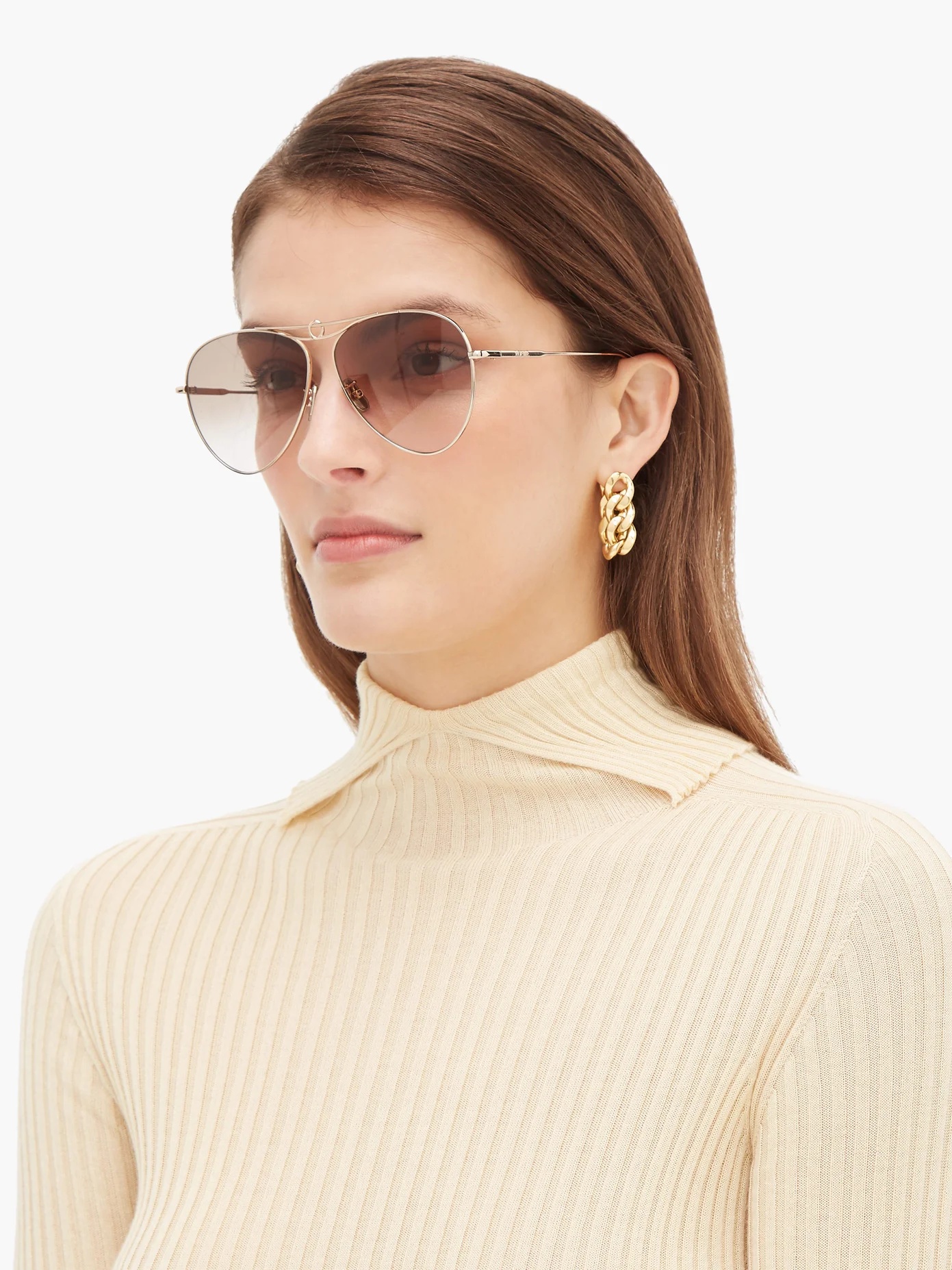 Aviator metal sunglasses - 2