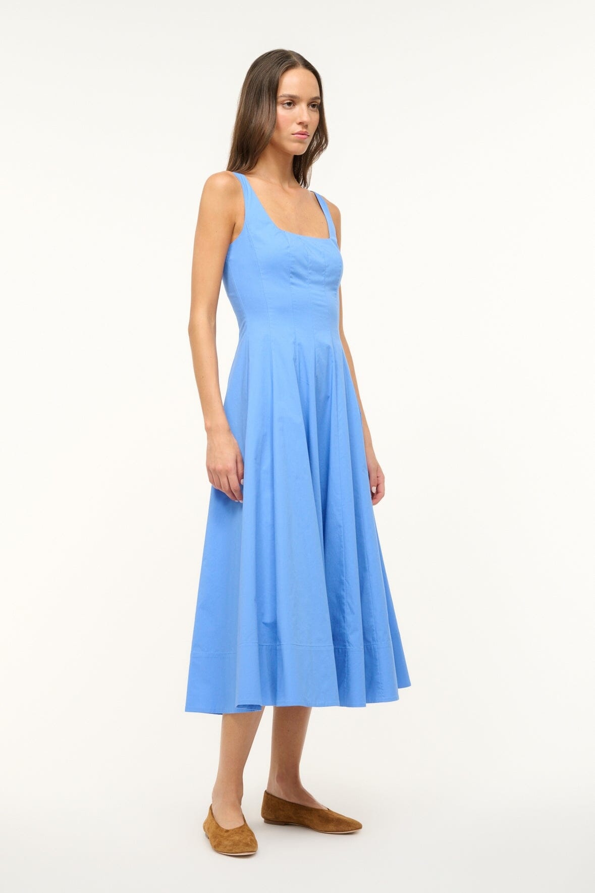 STAUD WELLS DRESS CORNFLOWER - 4