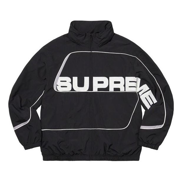 Supreme S Paneled Track Jacket 'Black Whtie' SUP-FW21-115 - 2