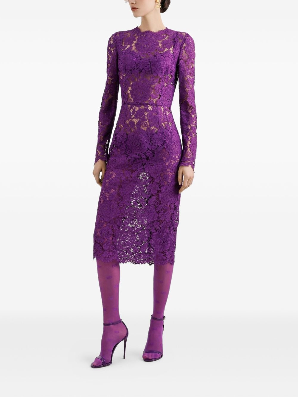 Cordonetto lace dress - 2