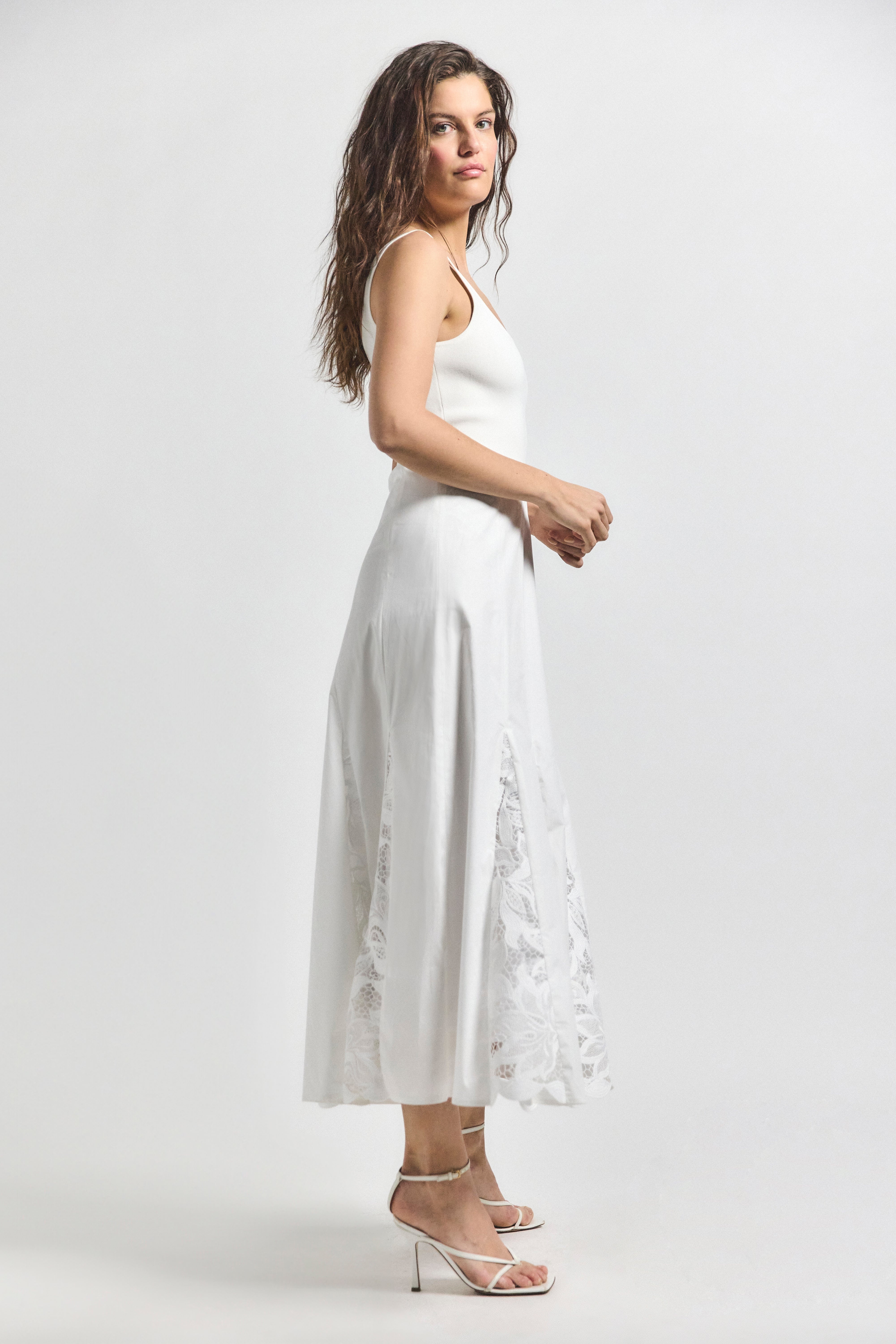 MAELEYSE MIXED MEDIA LACE DRESS - 3