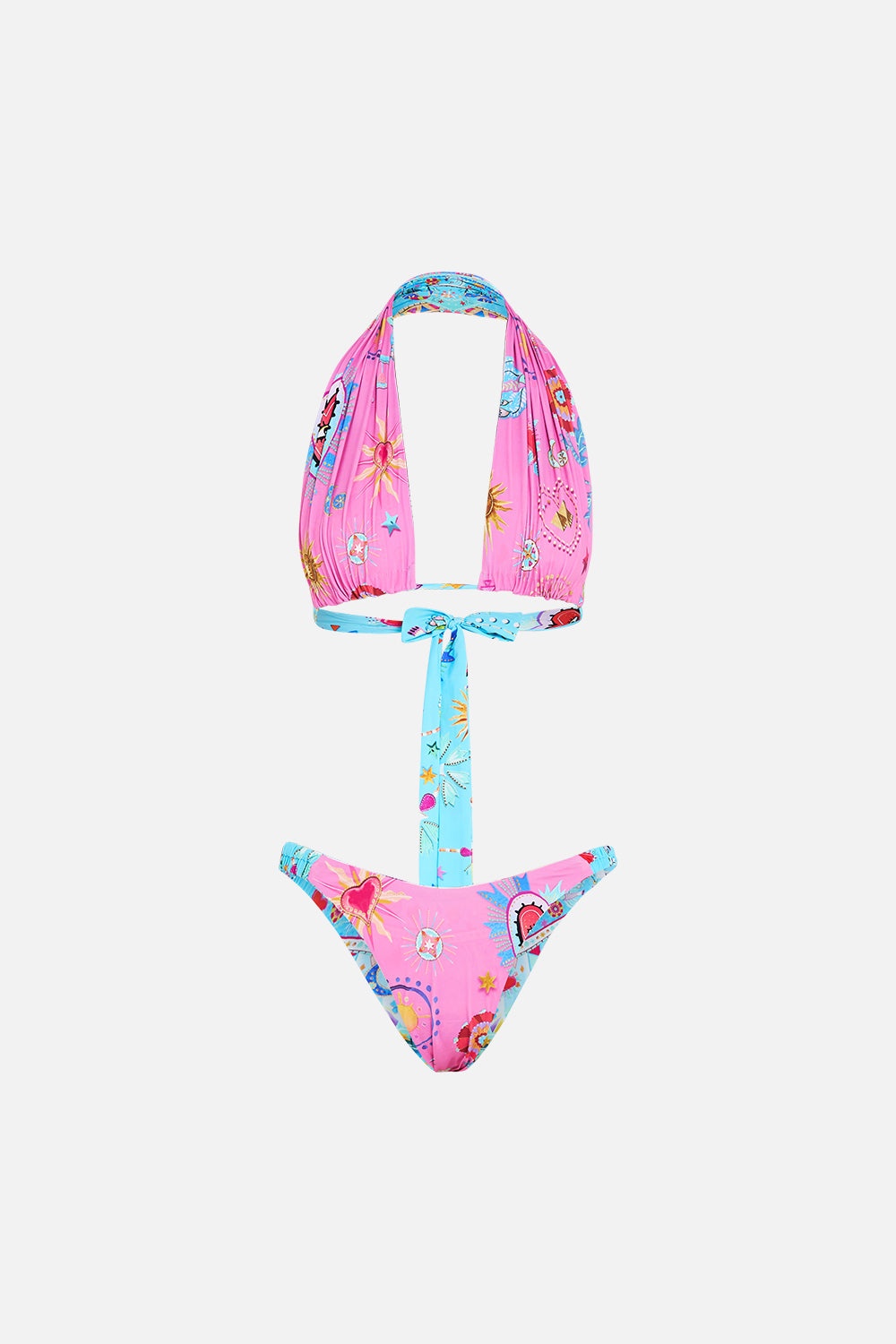 REVERSIBLE HALTER BIKINI - 4