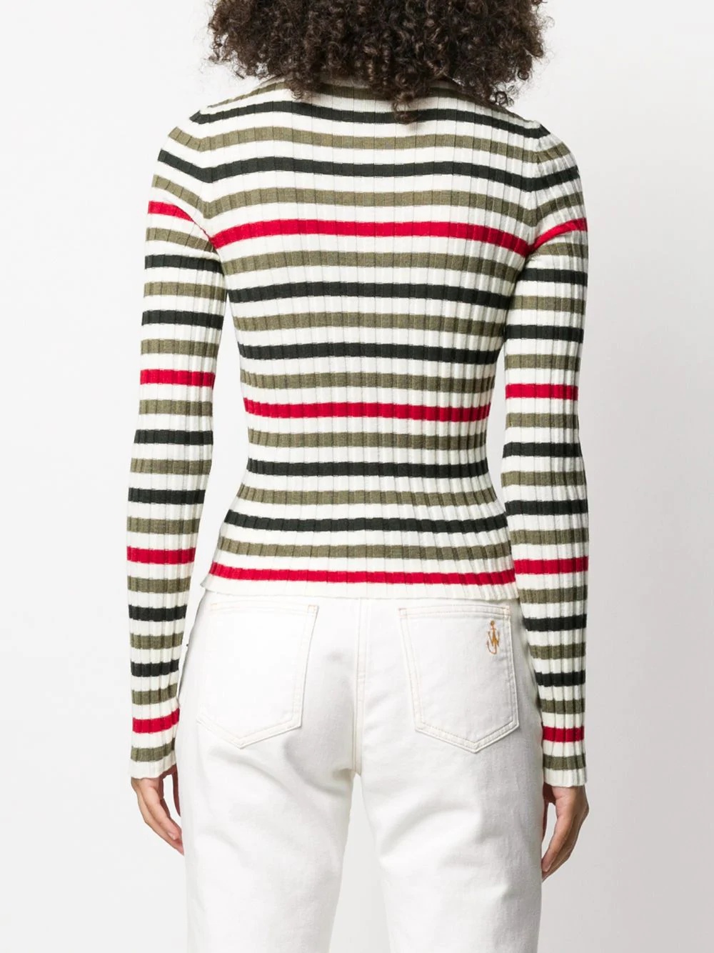 striped high-neck pullover - 4