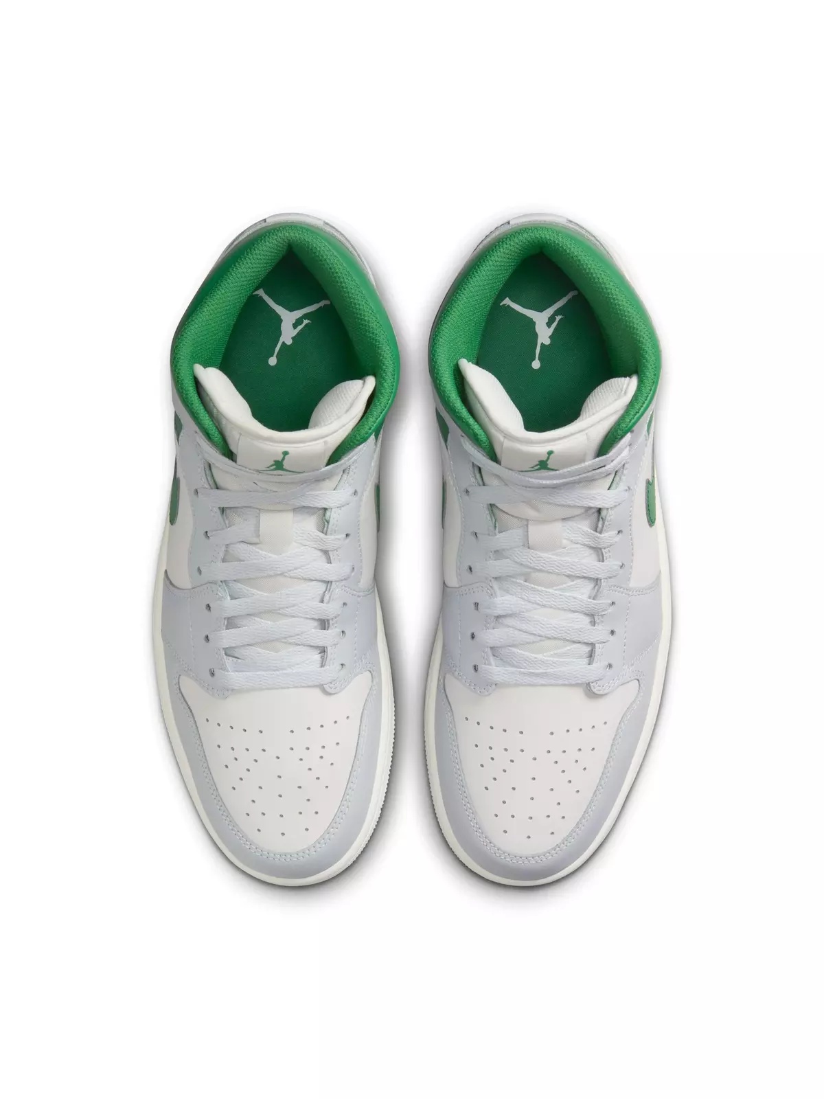 1 Mid "Summit White/Pine Green/Pure Platinum" Men's Shoe - 6