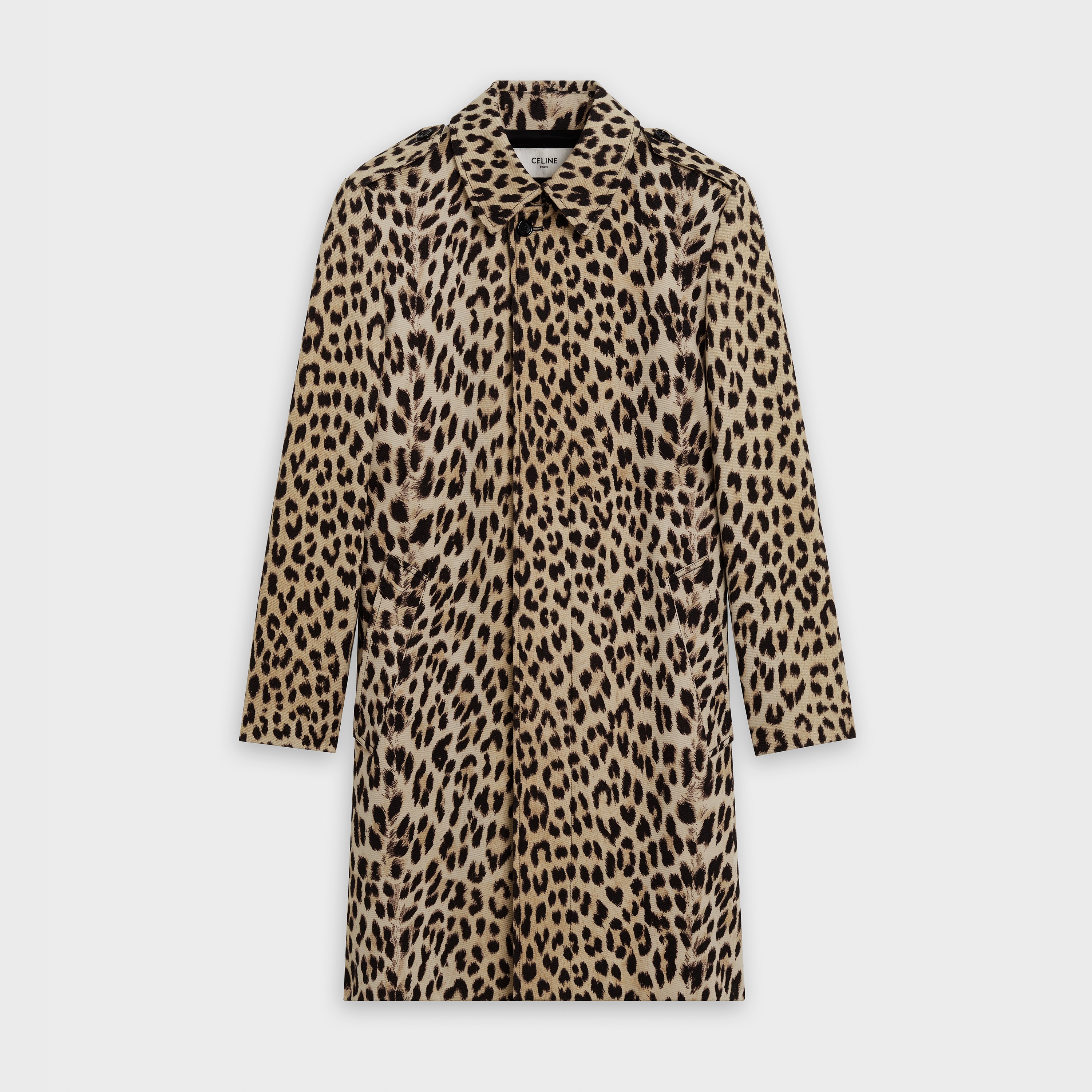 TUBE MAC COAT IN PRINTED COTTON - 1