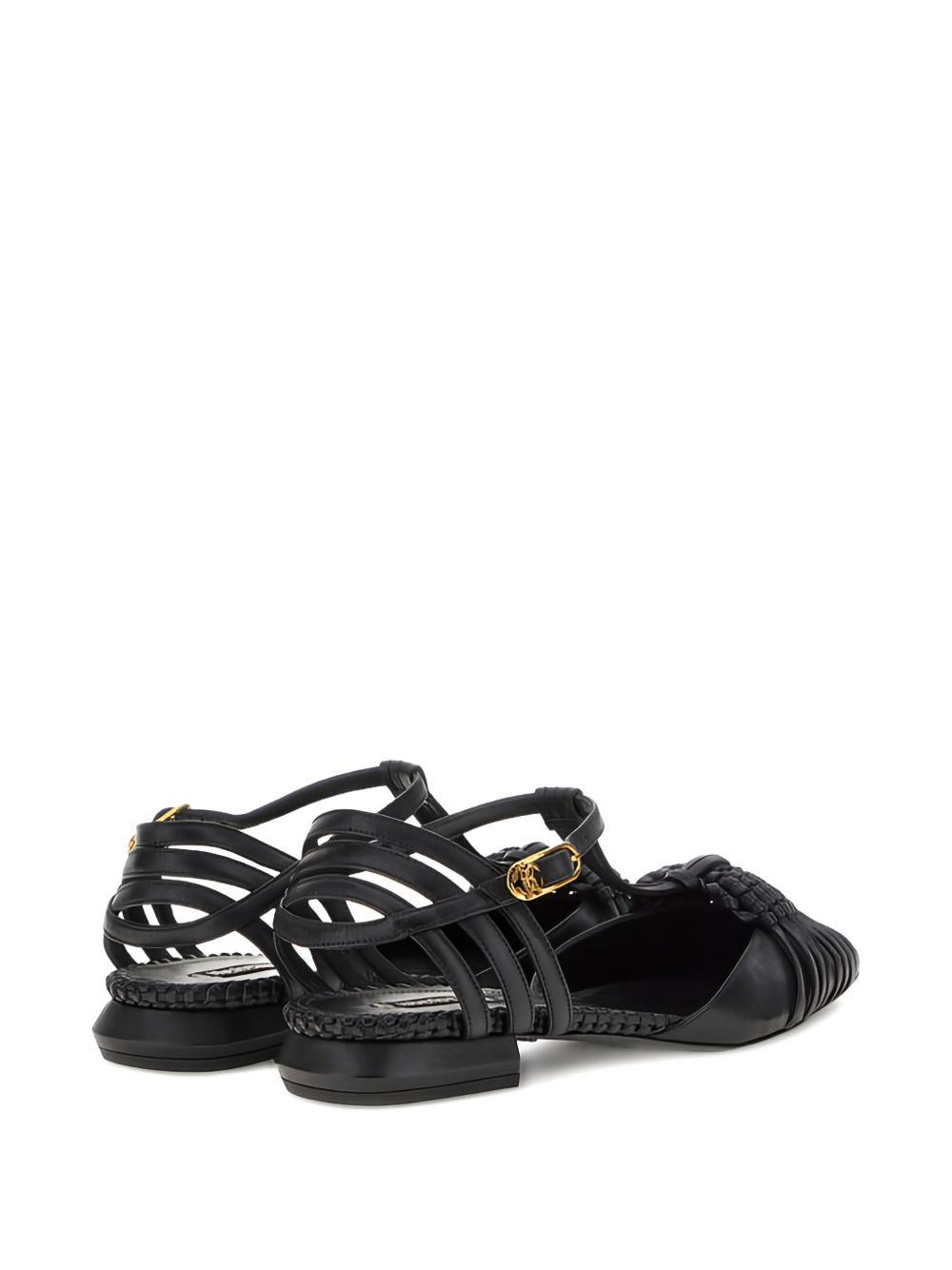braided-embellihment flat pumps - 3