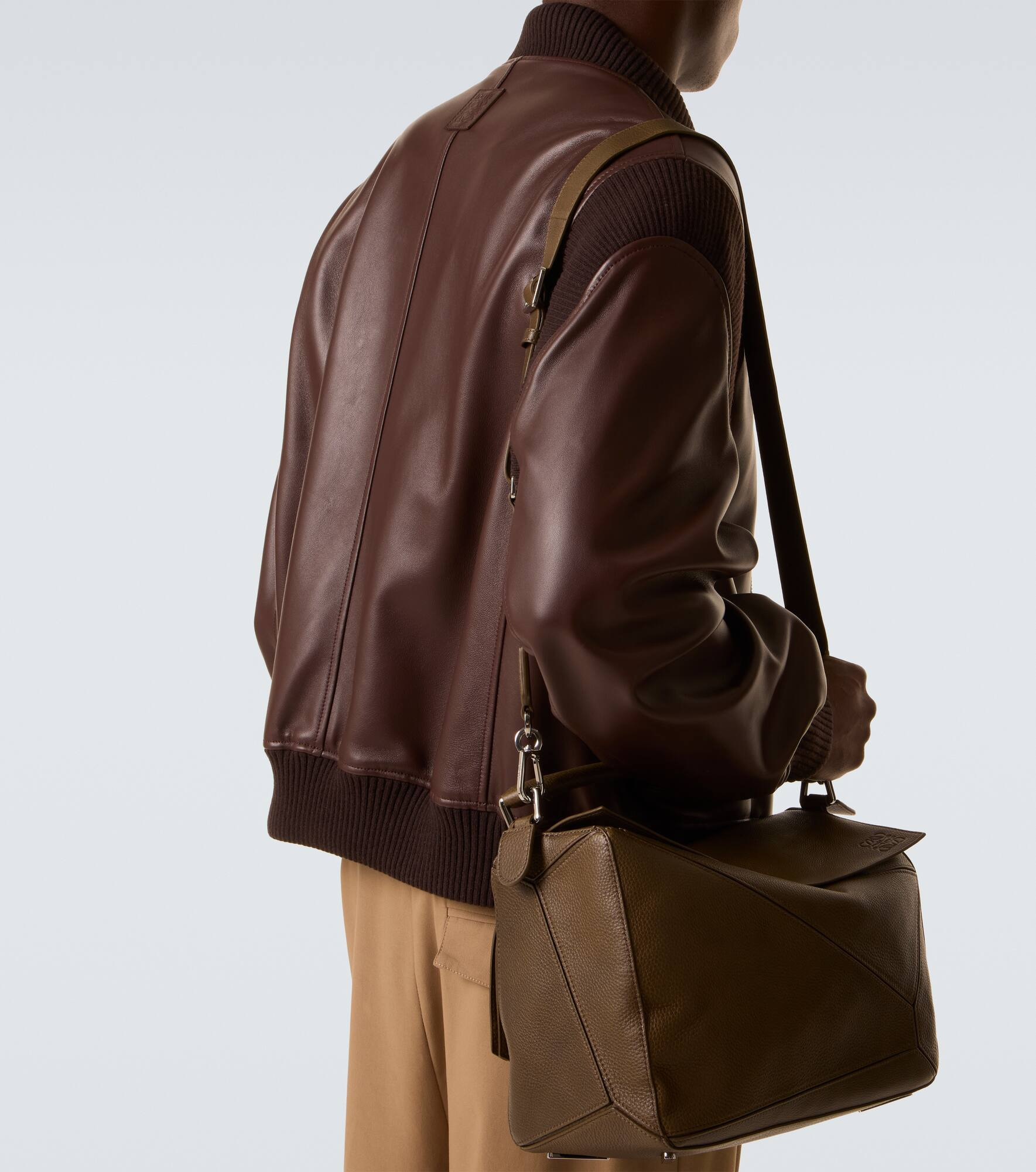 Puzzle Large leather tote bag - 3