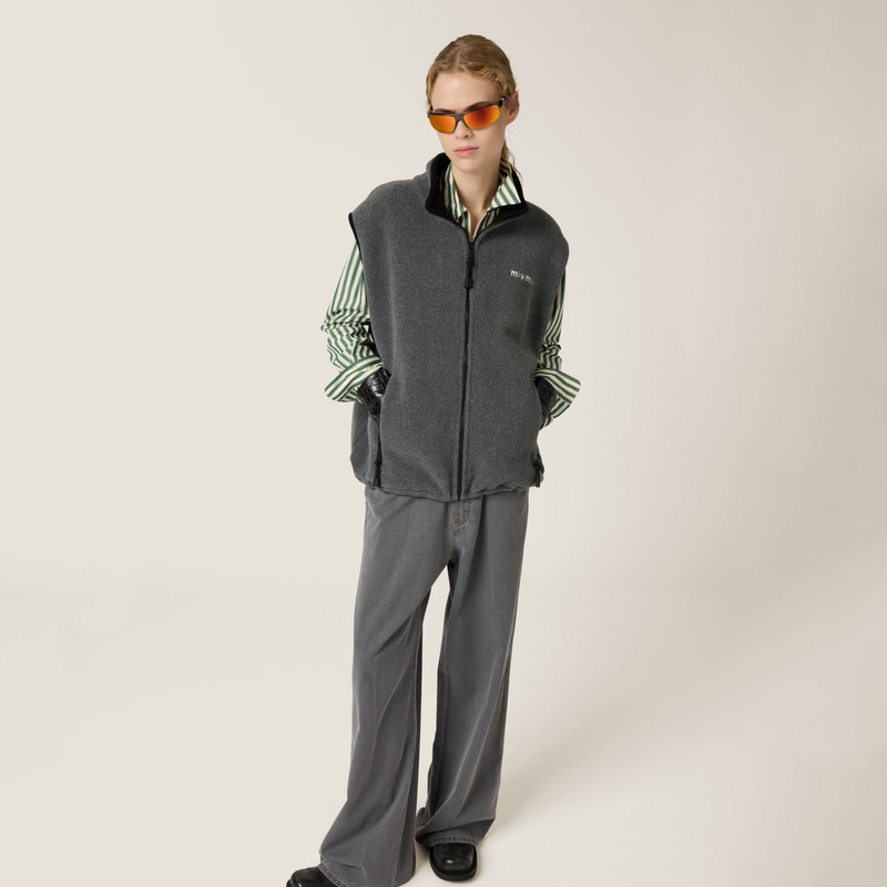Miu Miu Cotton fleece sweatshirt outlook