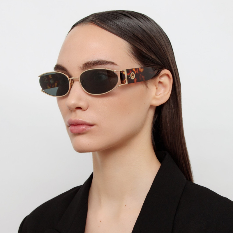 LINDA FARROW SHELBY CAT EYE SUNGLASSES IN TORTOISESHELL outlook