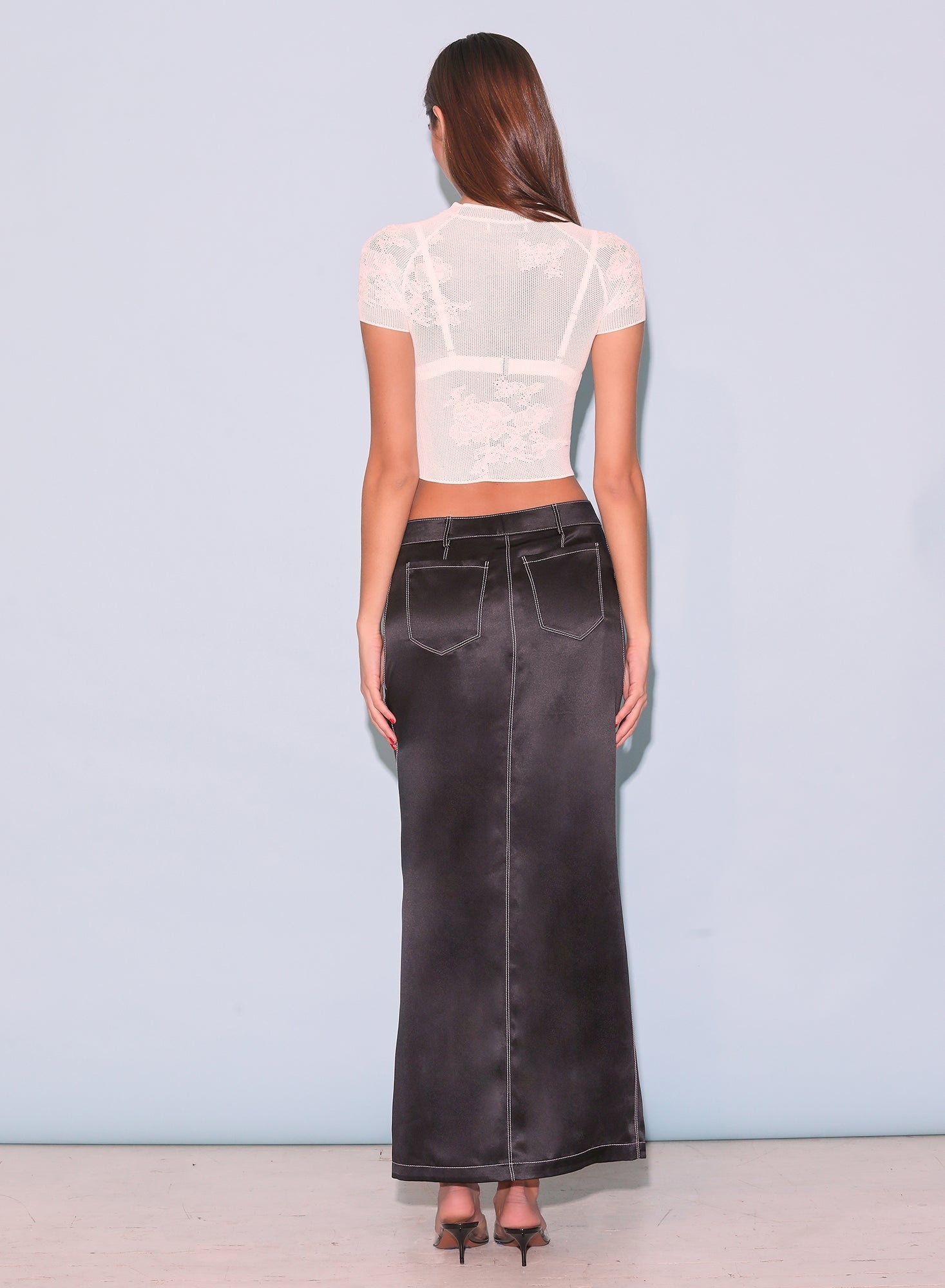 Lace Pointelle Tee - 5
