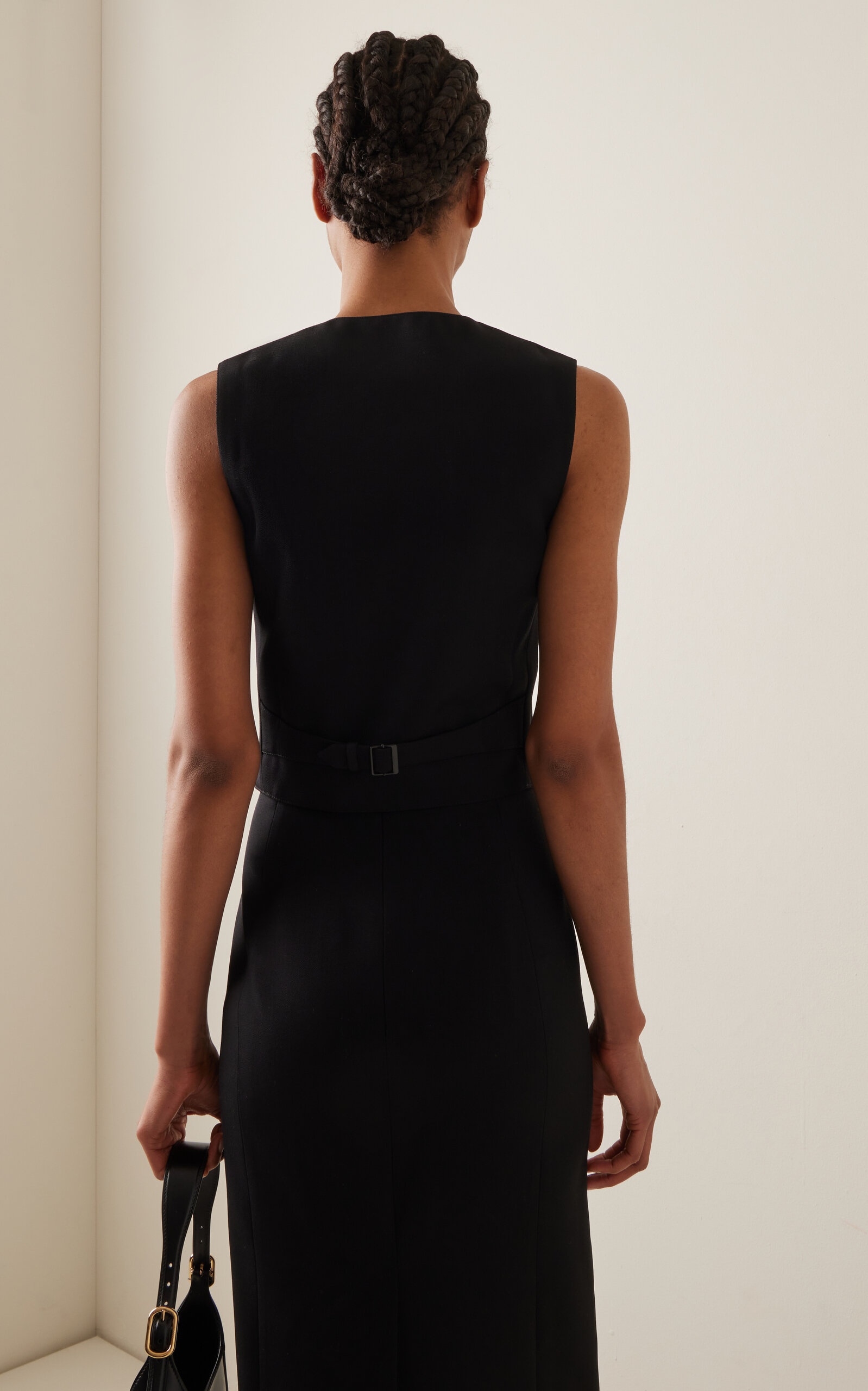 Cropped Wool Vest black - 4
