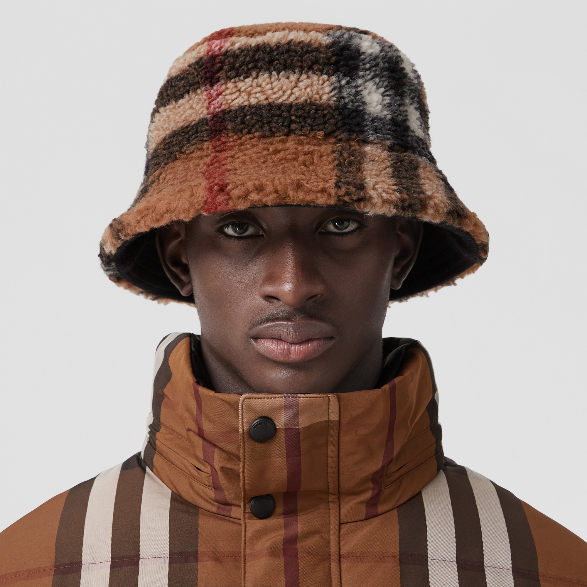 Reversible Check Fleece Bucket Hat - 4
