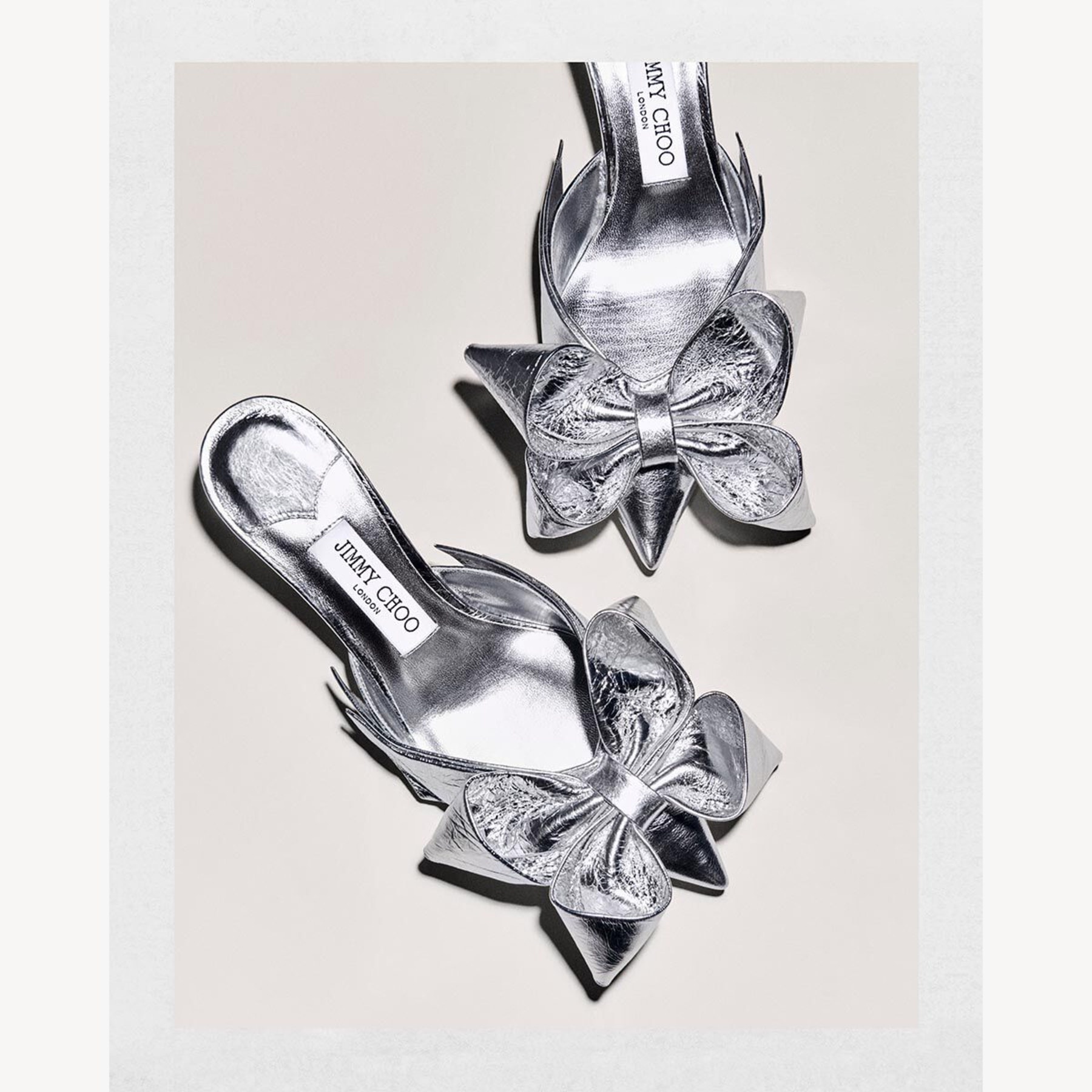 Staz Mule 50
Silver Metallic Leather Mules - 7