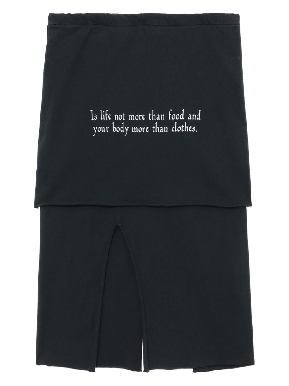 layered hand-print cotton skirt - 6
