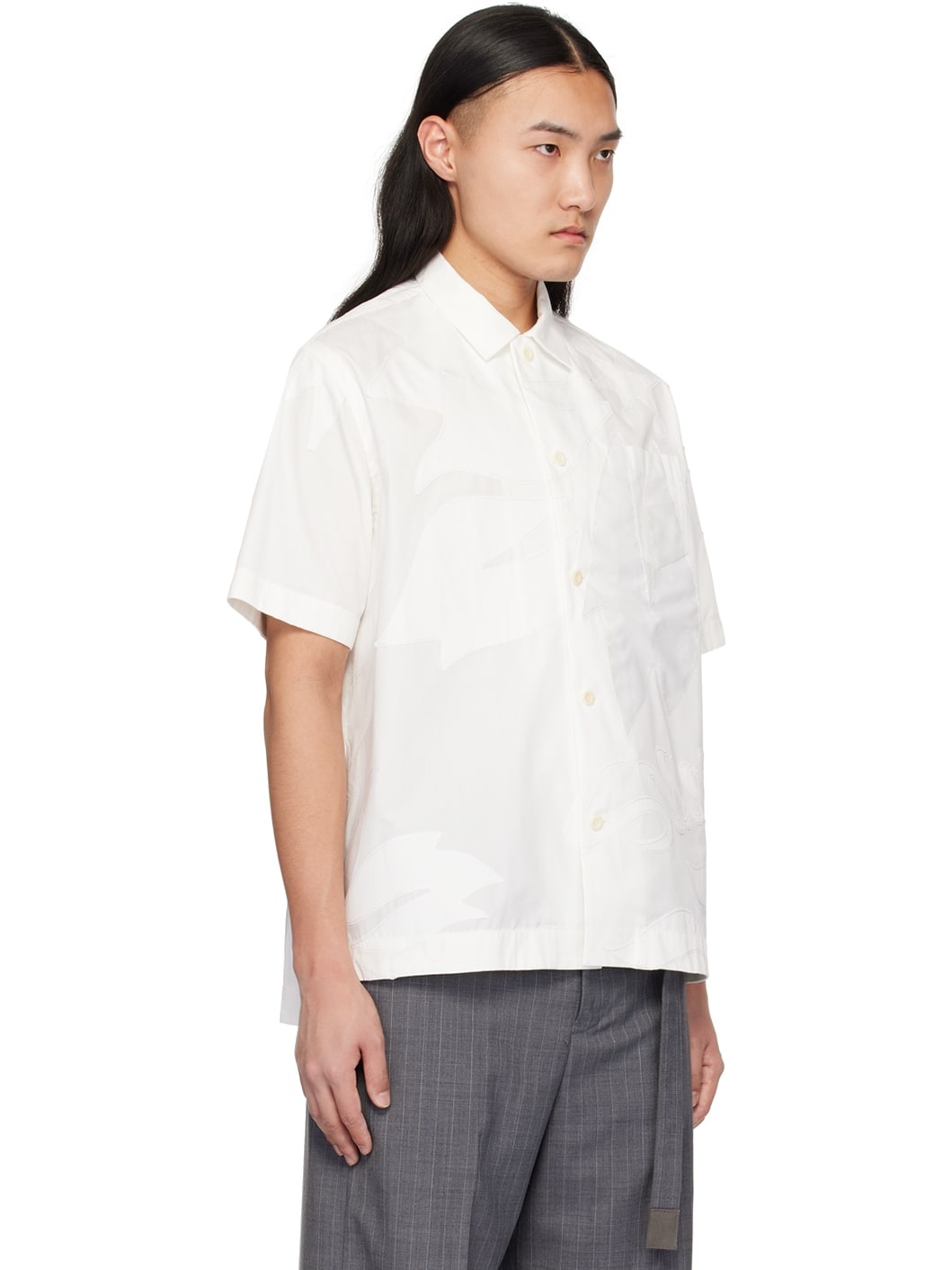 White Floral Shirt - 2