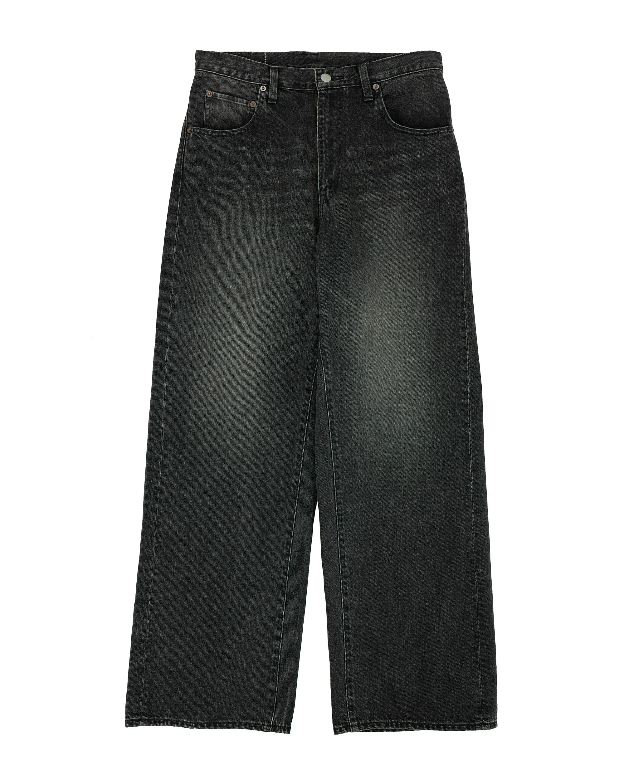 Wide Denim Jeans Black - 1