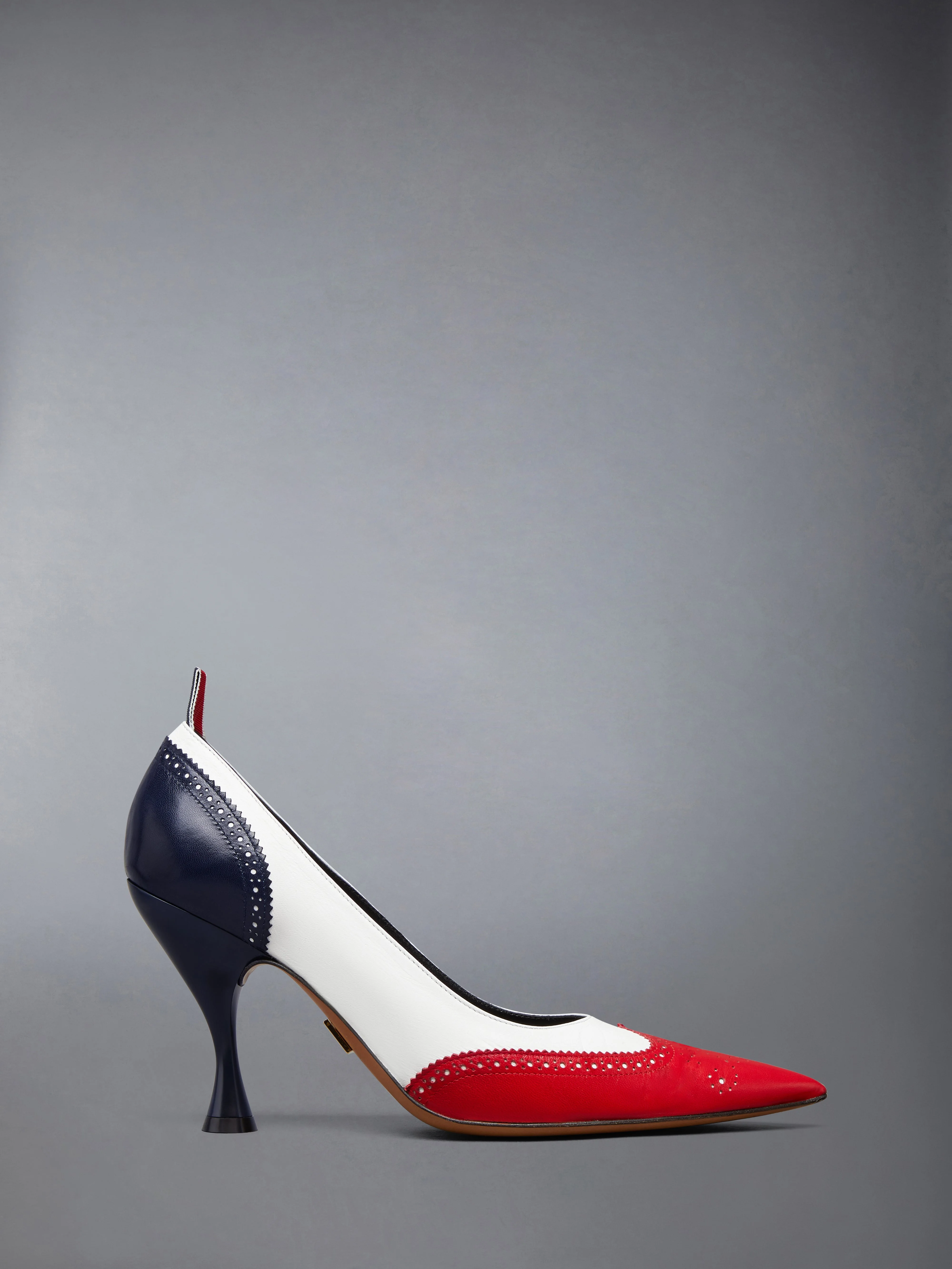LEATHER WINGTIP PUMP 90MM - 1