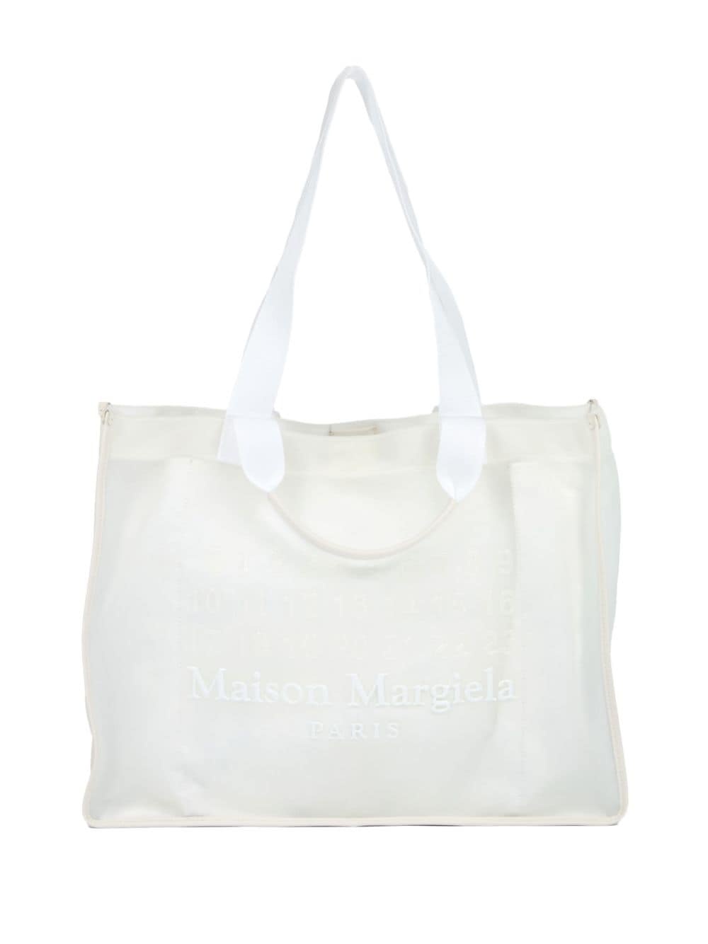 large logo-embroidered tote bag - 1