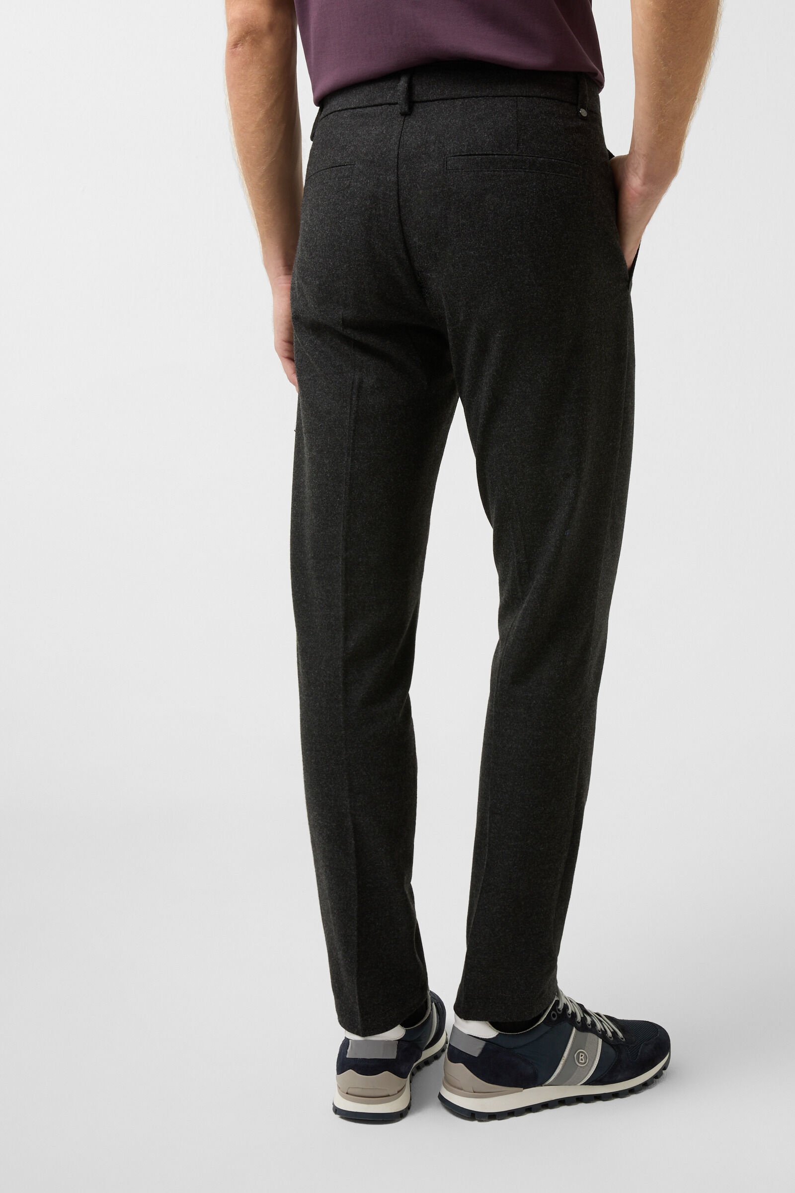 Riley Wool blend pants in Anthracite - 2