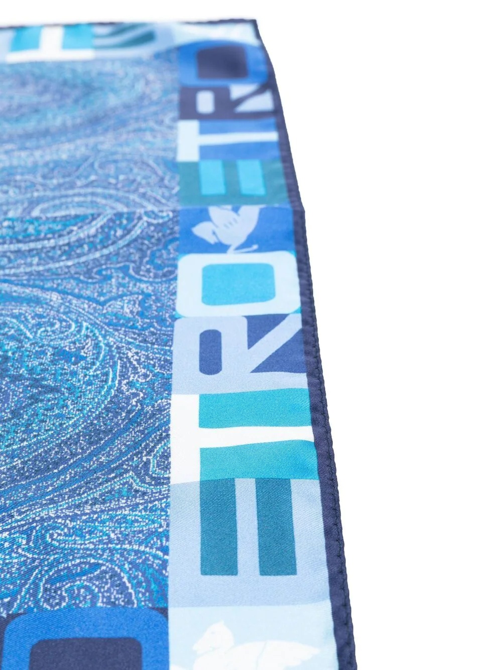 logo-print edge scarf - 3