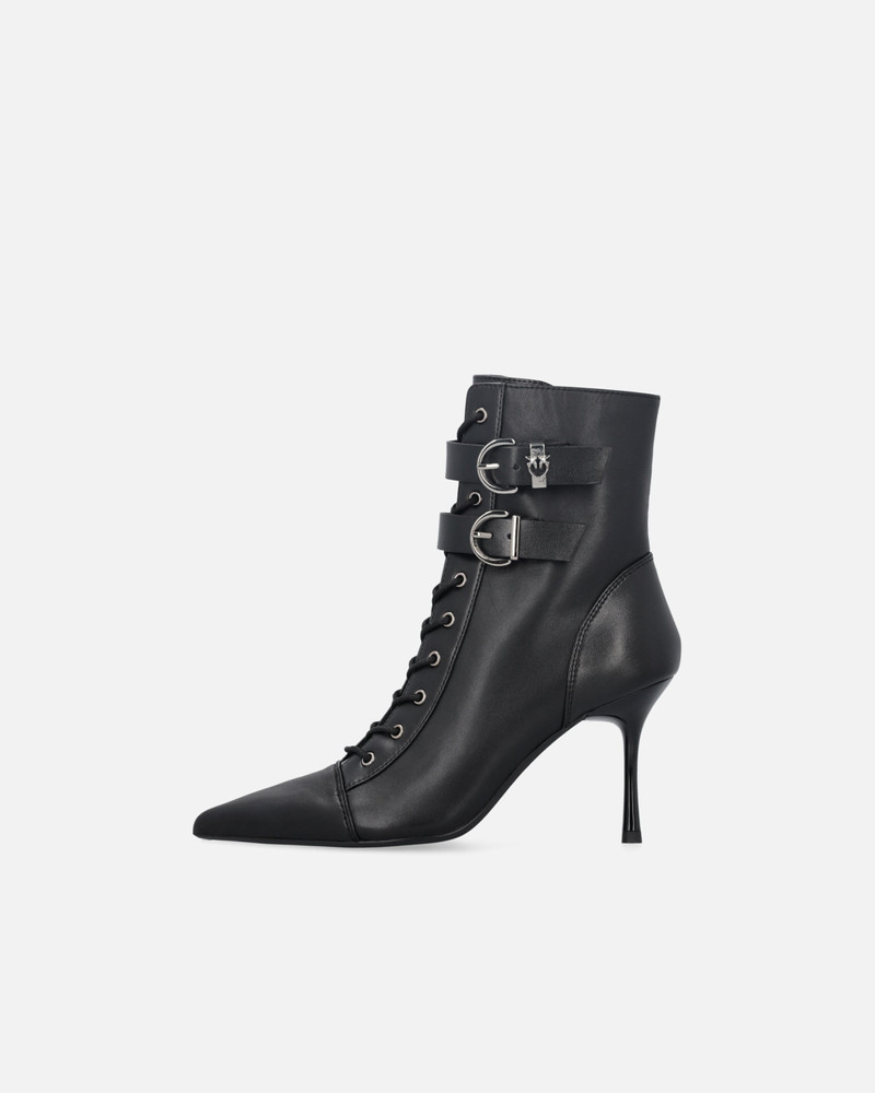 PINKO BOOTIES WITH STRAPS AND LOVE BIRDS LOGO outlook