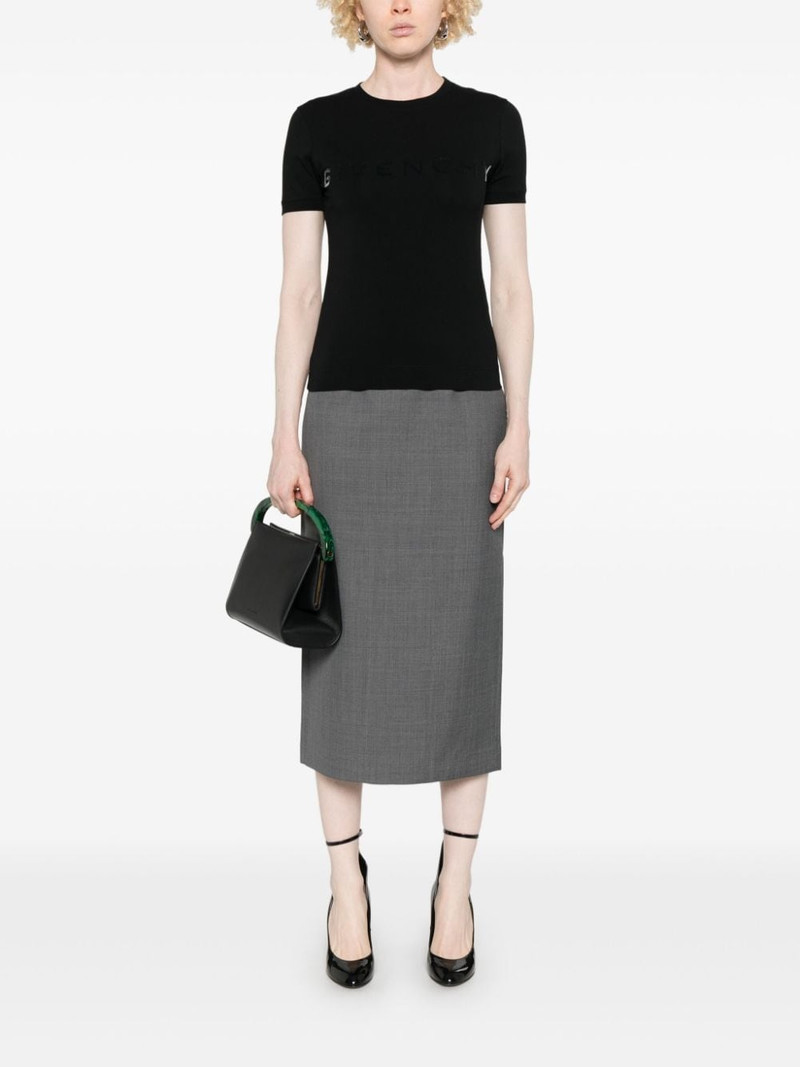 Givenchy logo-flocked T-shirt outlook