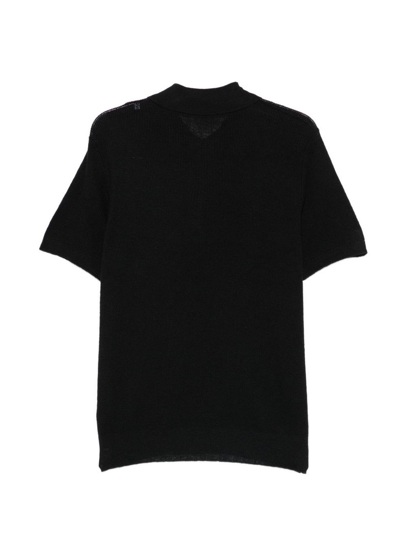 BARENA ribbed polo shirt outlook