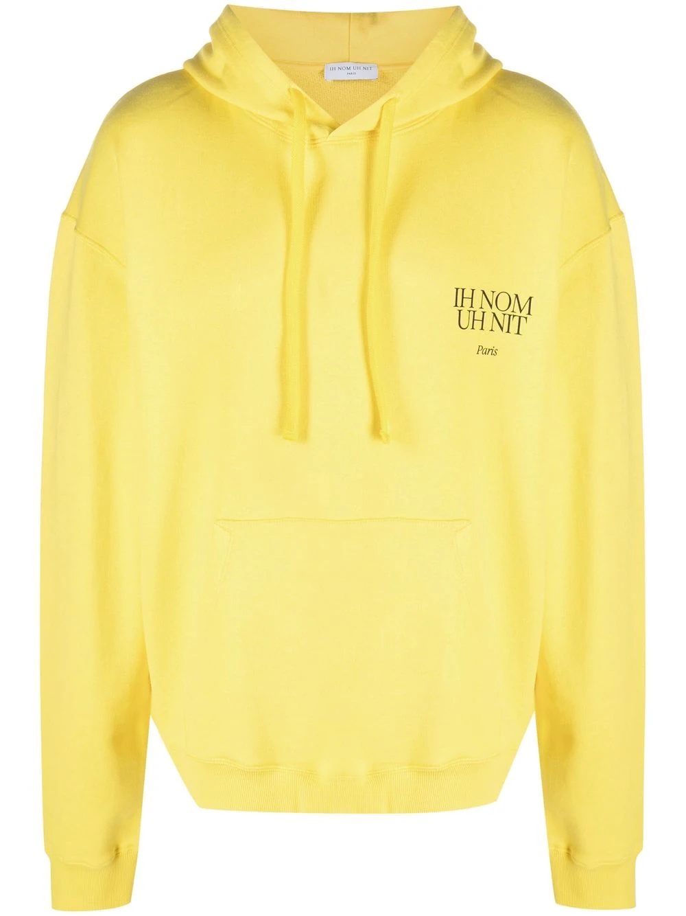 logo-print cotton hoodie - 1