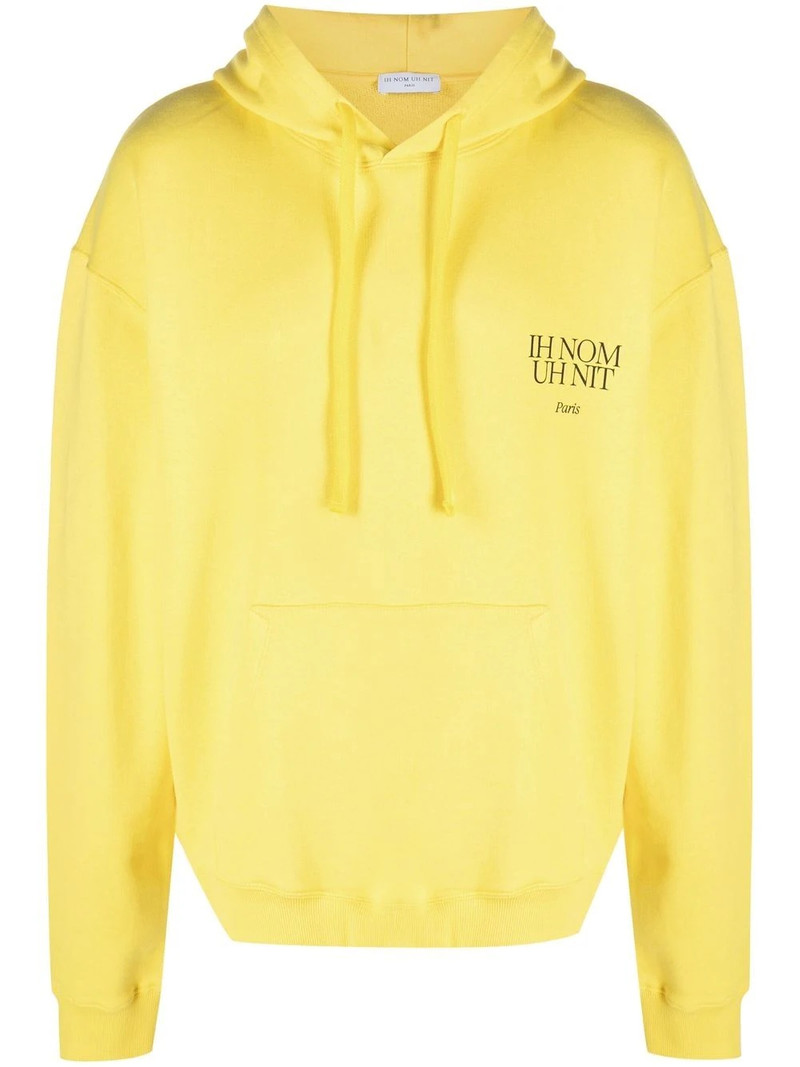 logo-print cotton hoodie 1