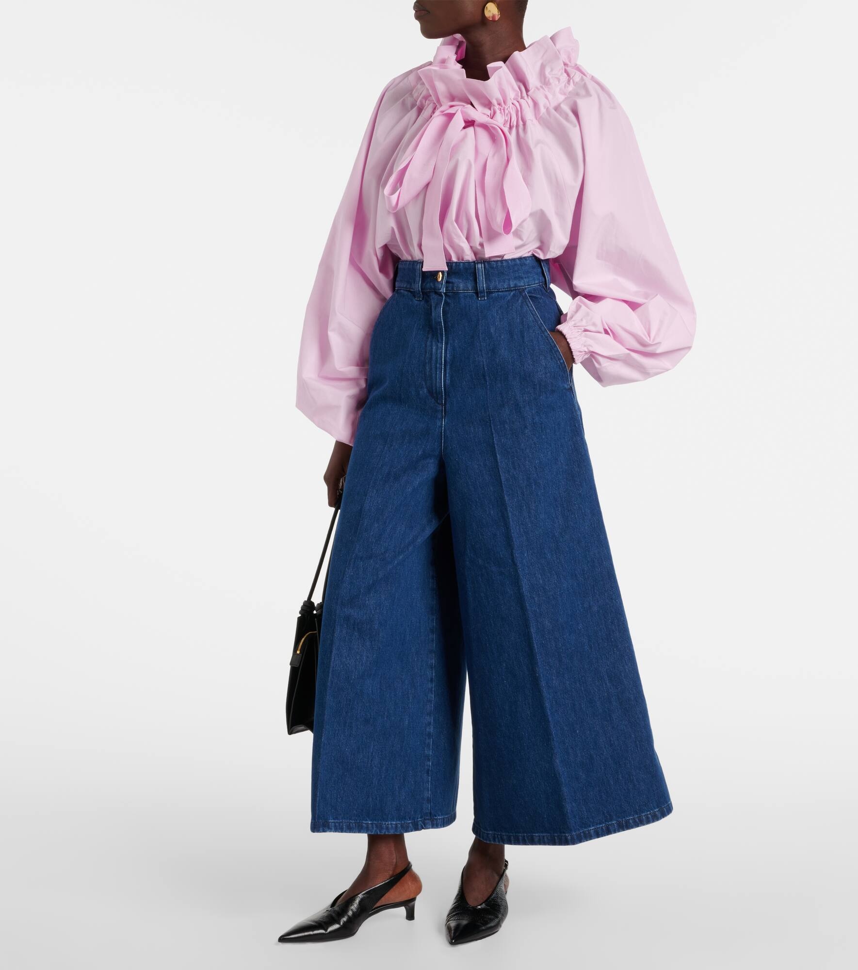 Mid-rise wide-leg jeans - 7