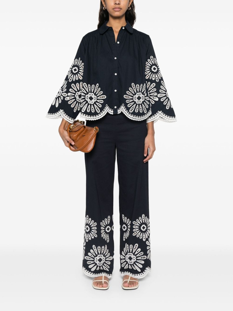 maje broderie anglaise-detail shirt outlook