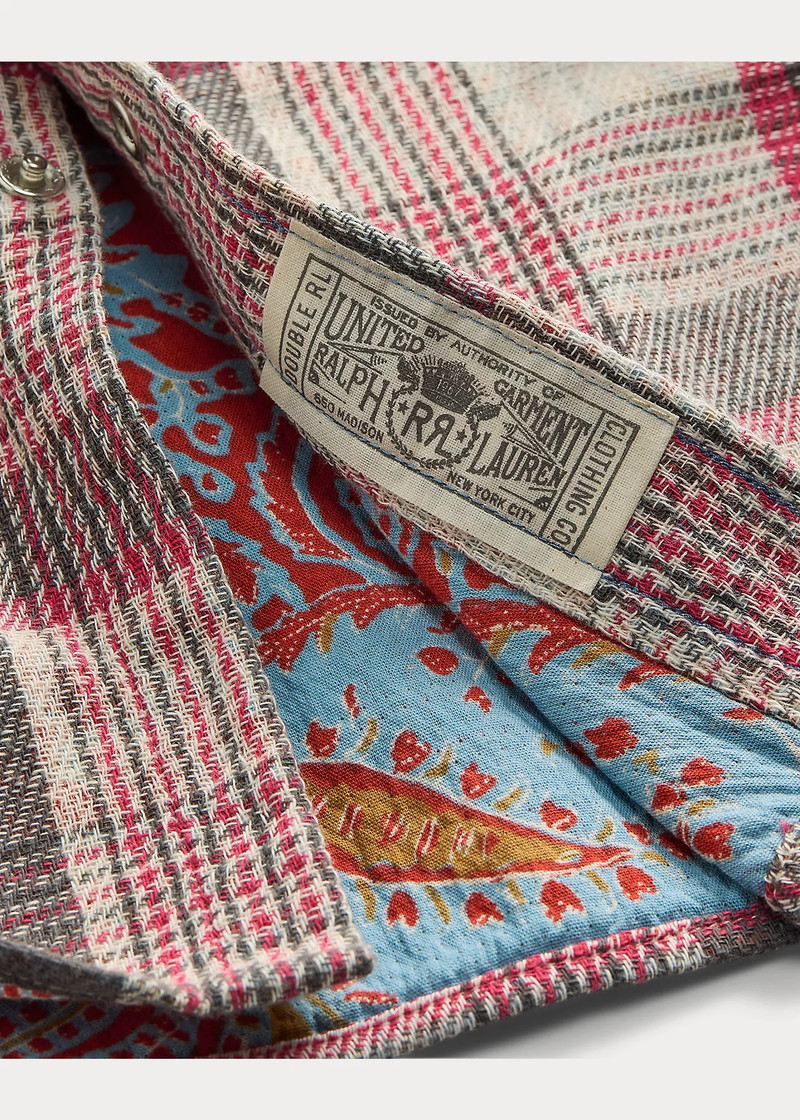 Slim Plaid Double Cloth Western Shirt 6