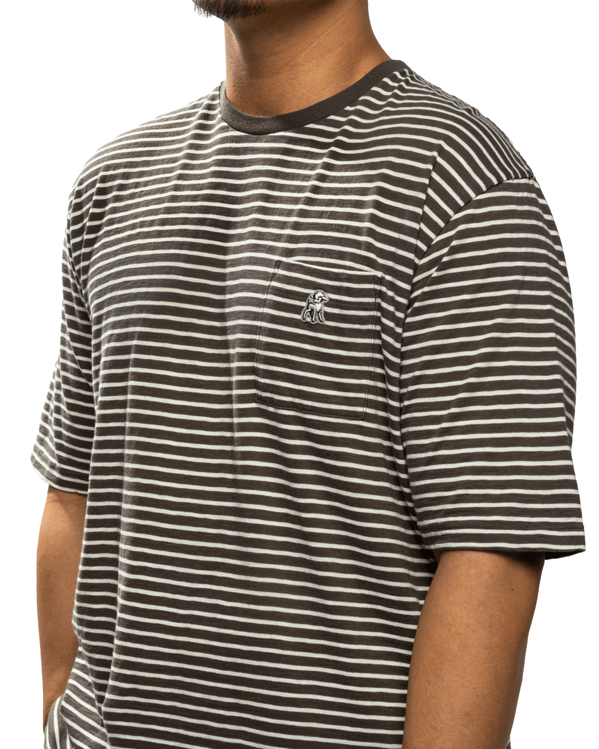 Striped T-shirt Grey Border - 4