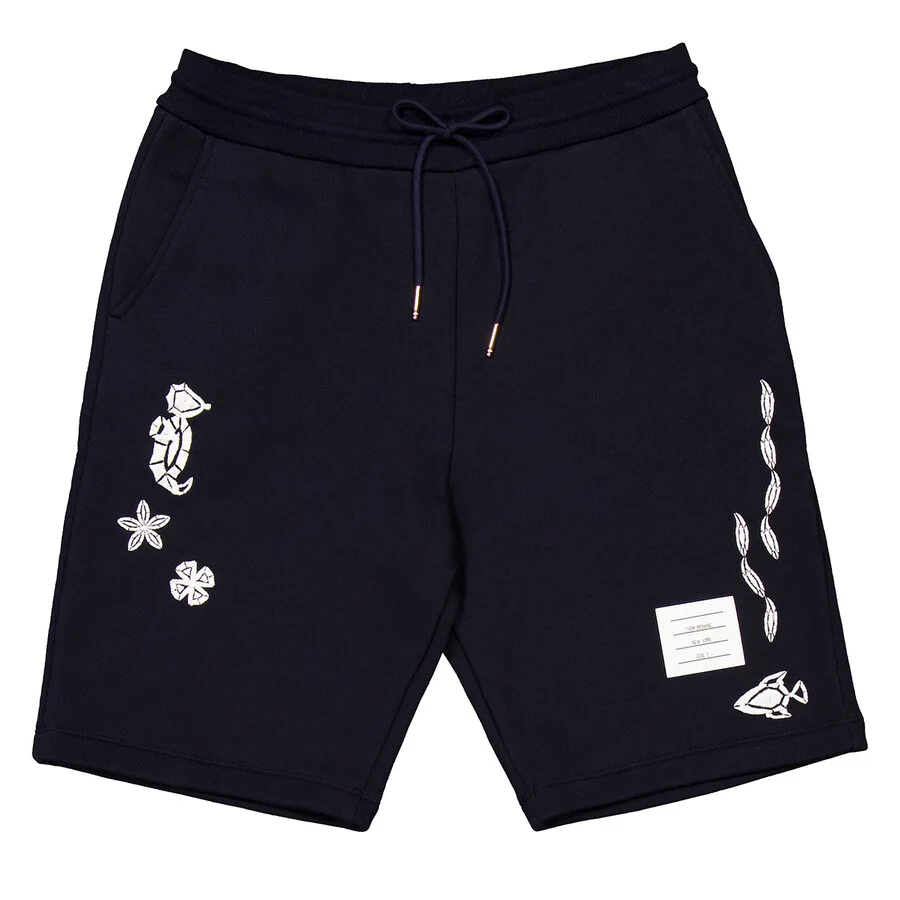 Thom Browne Men's Classic Nautical Sweatshorts - 1
