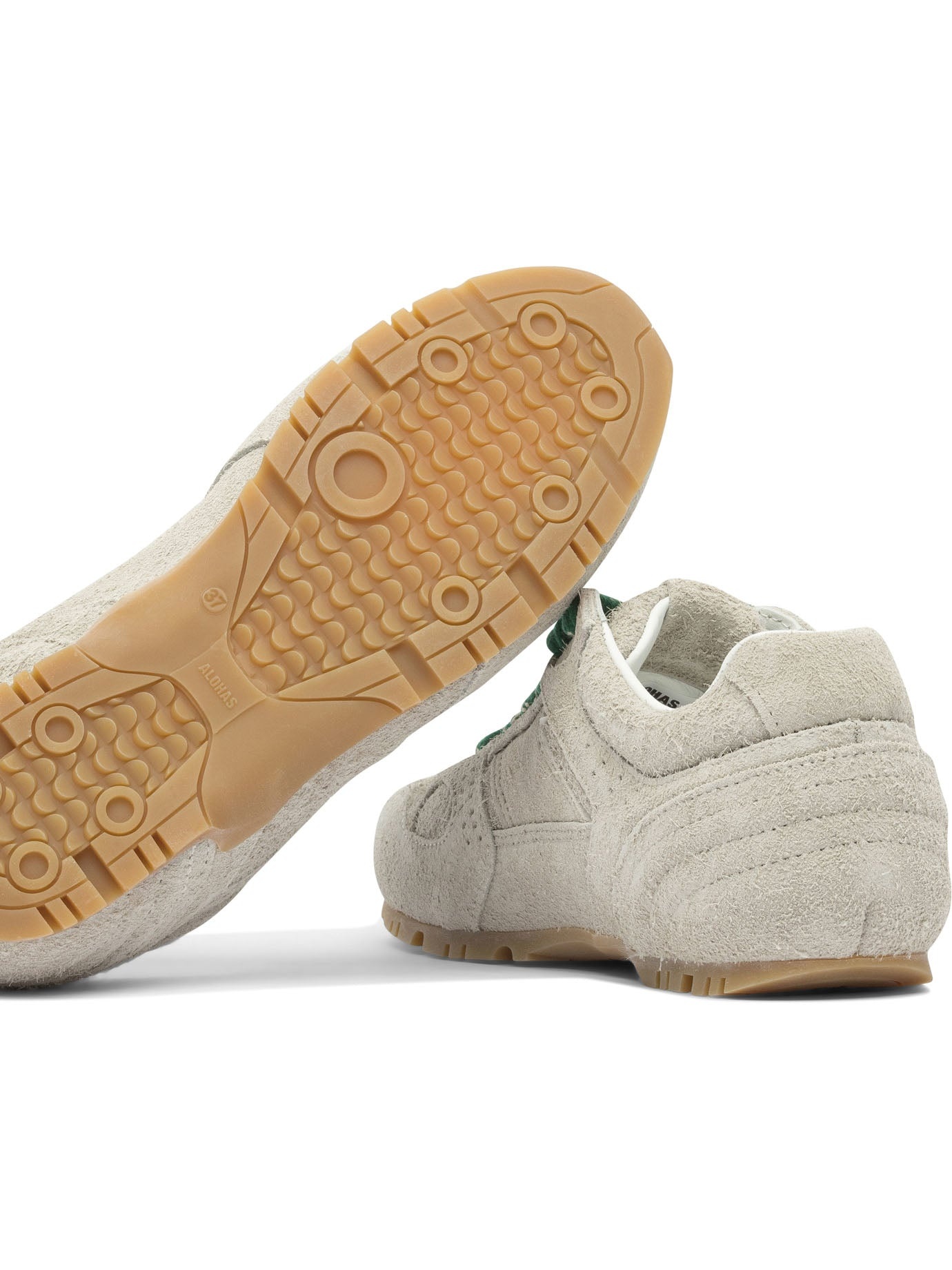 Alohas - Alohas Tb.56 Suede Fuzzy Light Grey Leather Sneakers - 5