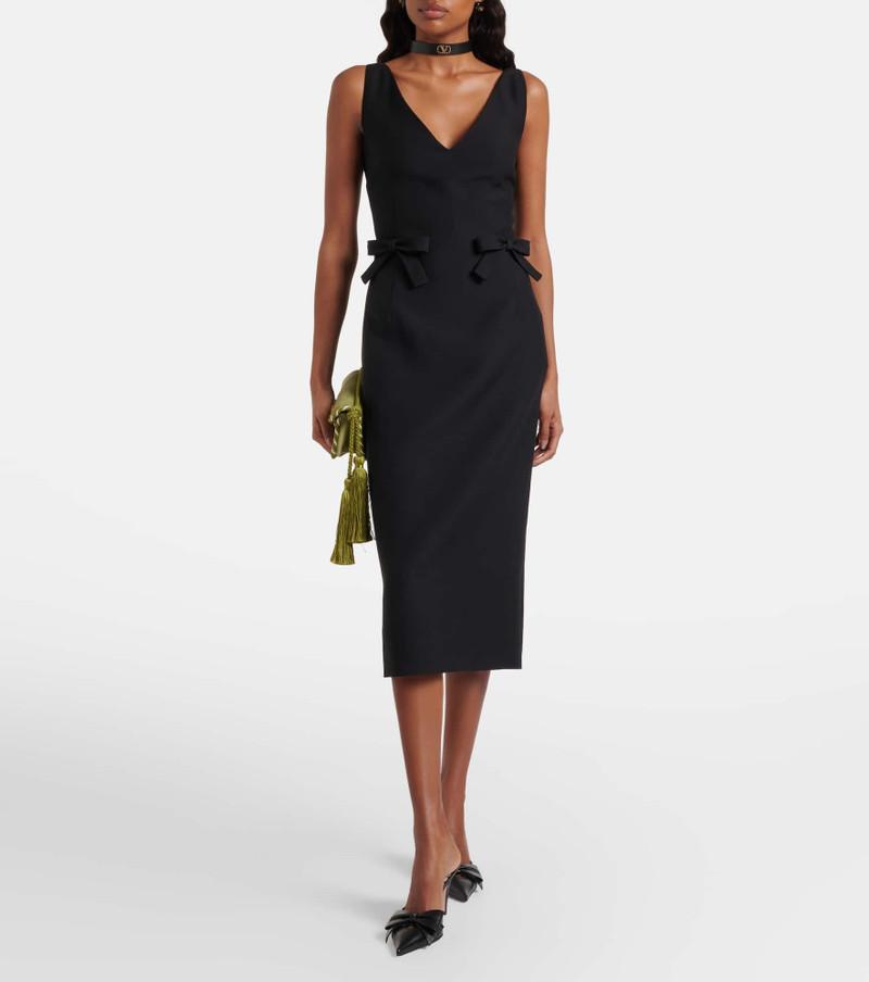 Valentino Crepe Couture bow-detail midi dress outlook