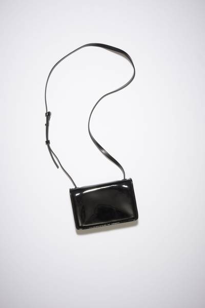 Acne Studios Mini crossbody Face bag - Black outlook