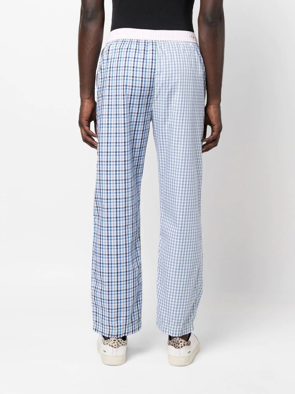 Derik gingham-check cotton pants - 4