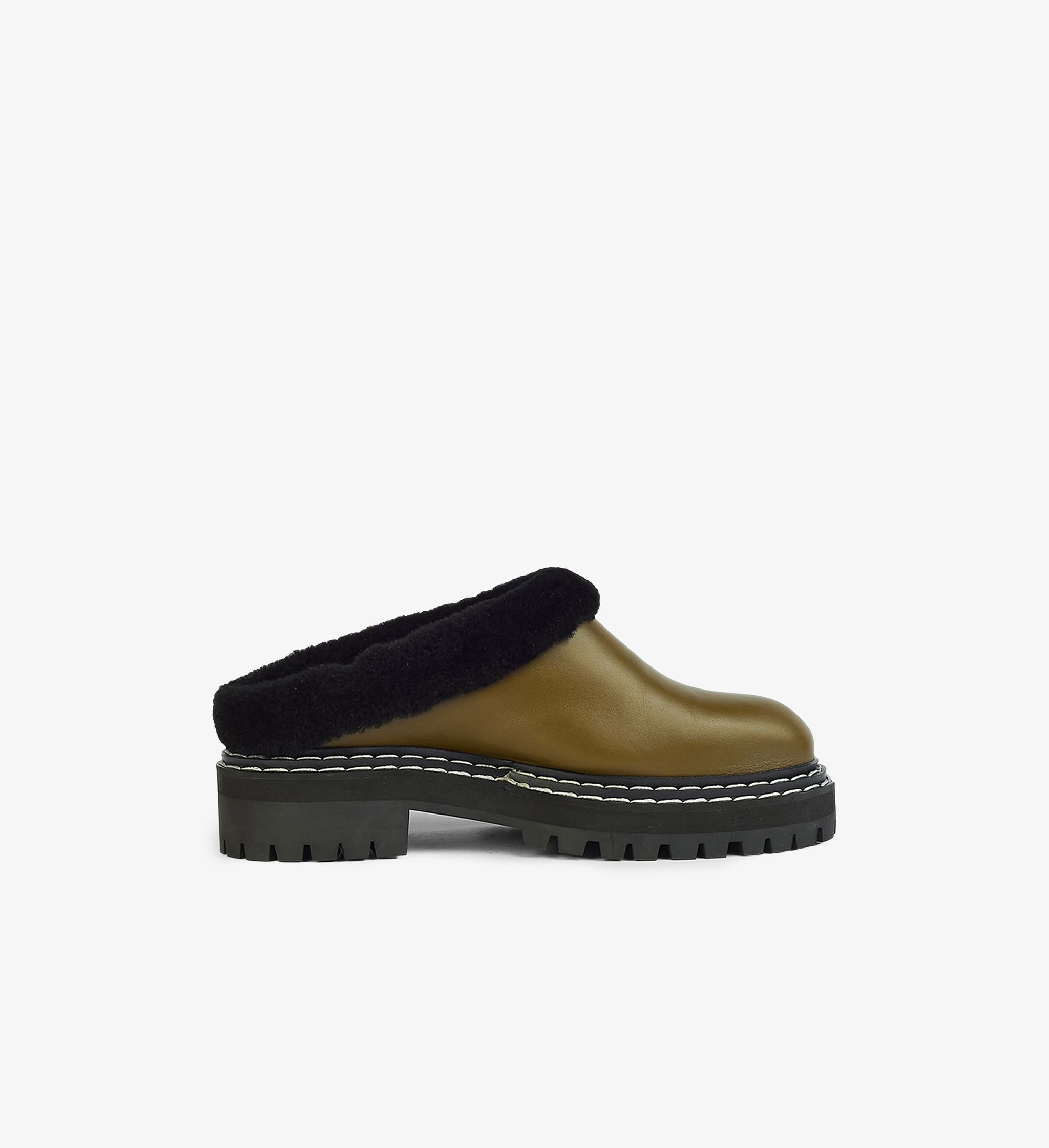 Lug Sole Shearling Mules - 1