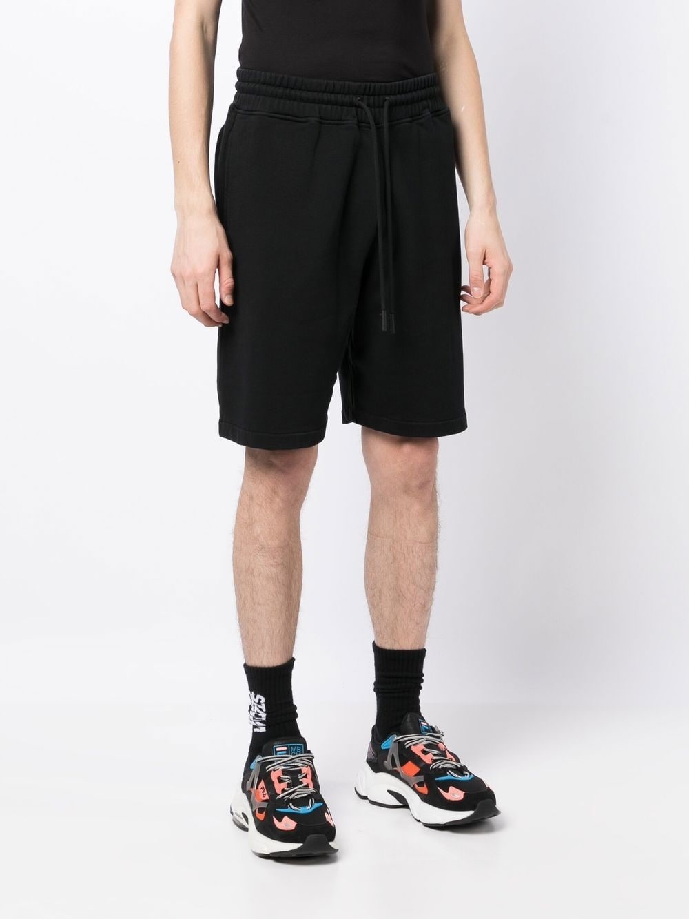 knee-length track shorts - 3