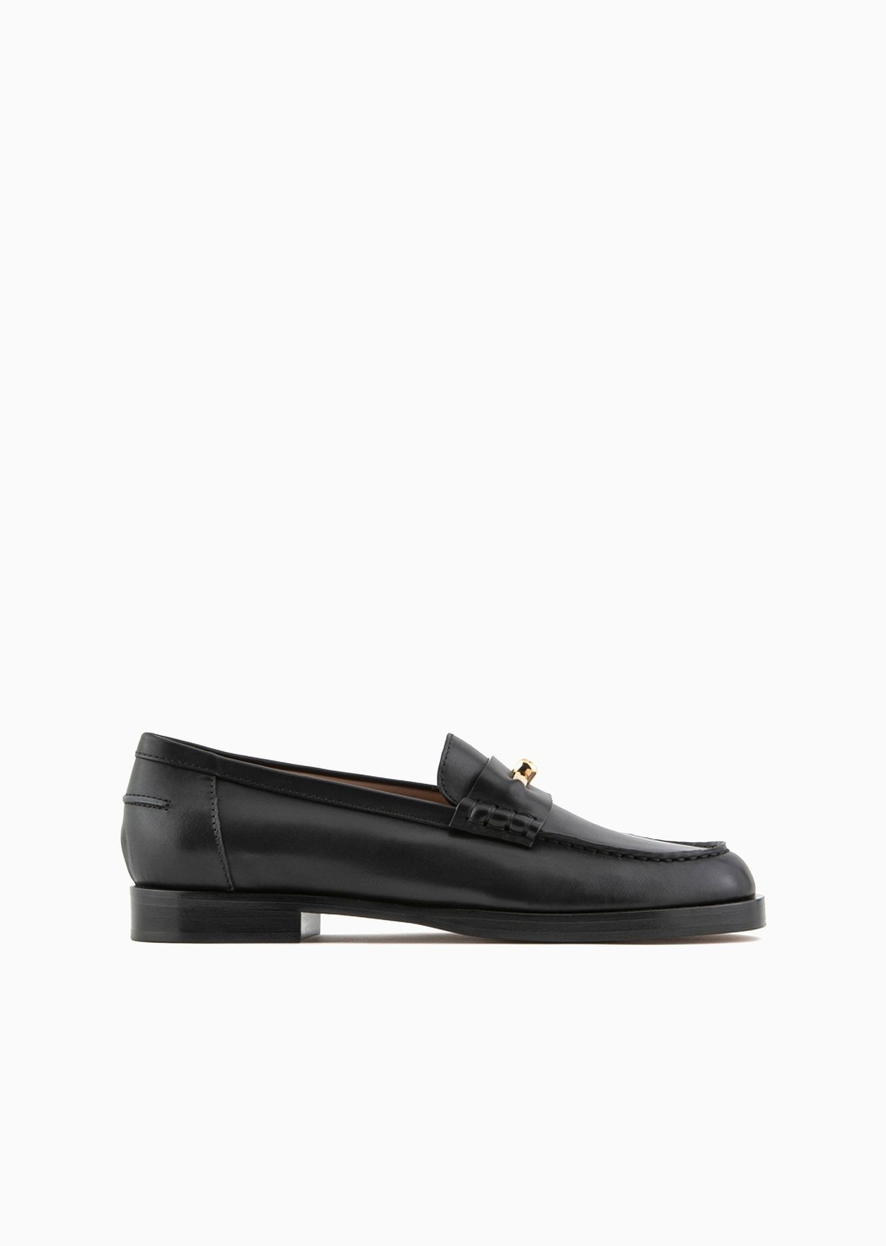 Polished leather loafers with stirrup - 1