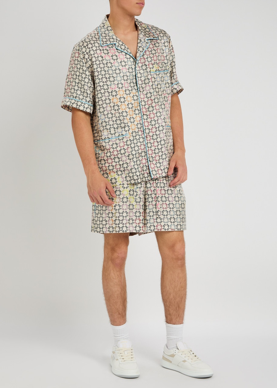 Givenchy Logo-intarsia Silk Pyjama Shorts - 4