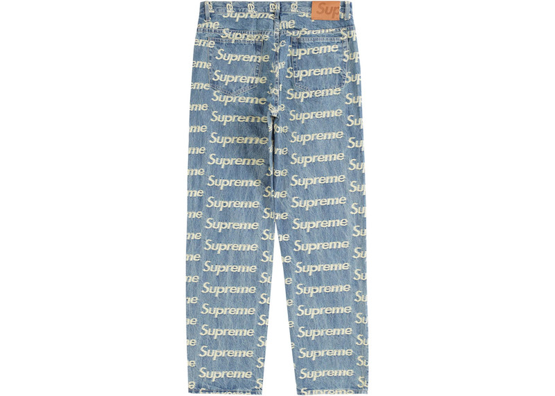 Supreme Supreme Frayed Logos Regular Jean Blue outlook