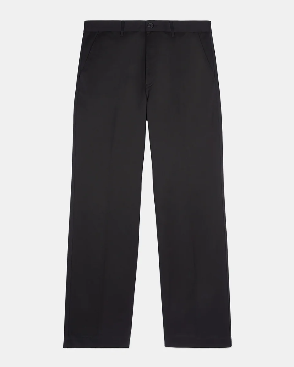 BLACK COTTON TROUSERS - 1